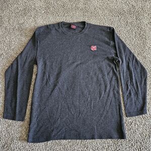 Sports Illustrated Shirt Mens Extra Large Gray Red White Thermal SI Magazine